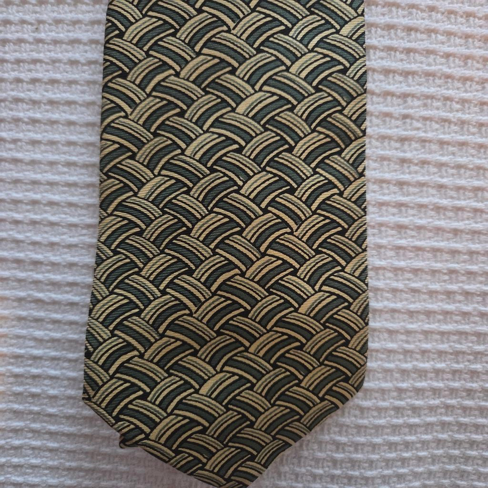 Men's Kenson Classics by Gitman Bros. Green yellow Patterned Tie One Size